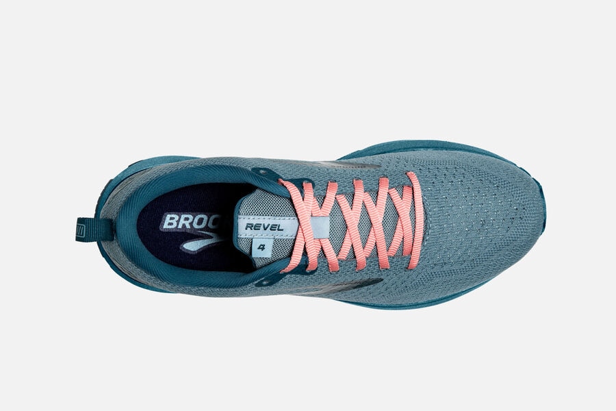 Brooks Running Shoes Womens Blue - Revel 4 Road - 1089-APVJG